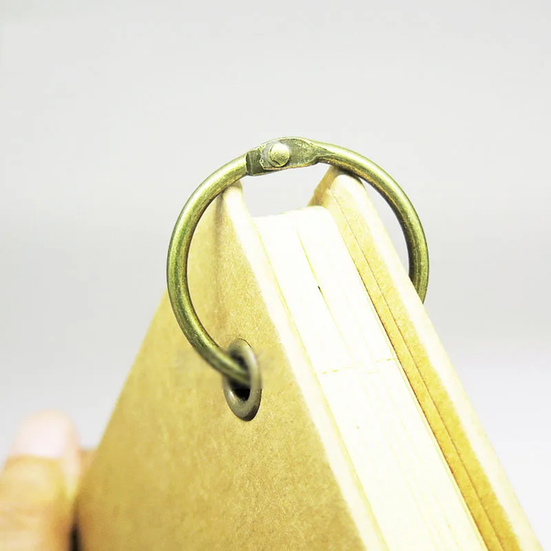 10Pcs 15mm 20mm Metal Binder Ring Bronze Loose Leaf Book Hoop Multifunctional Keychain Circle