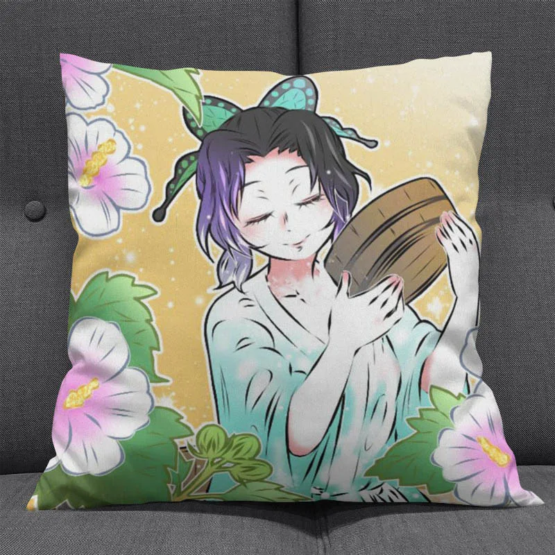 1Pcs Creative Cartoon kimetsu no yaiba Pillow Annie Stuffed Short Plush Office Travel Rest Soft Cushions Home Decor Gift - Цвет: 11