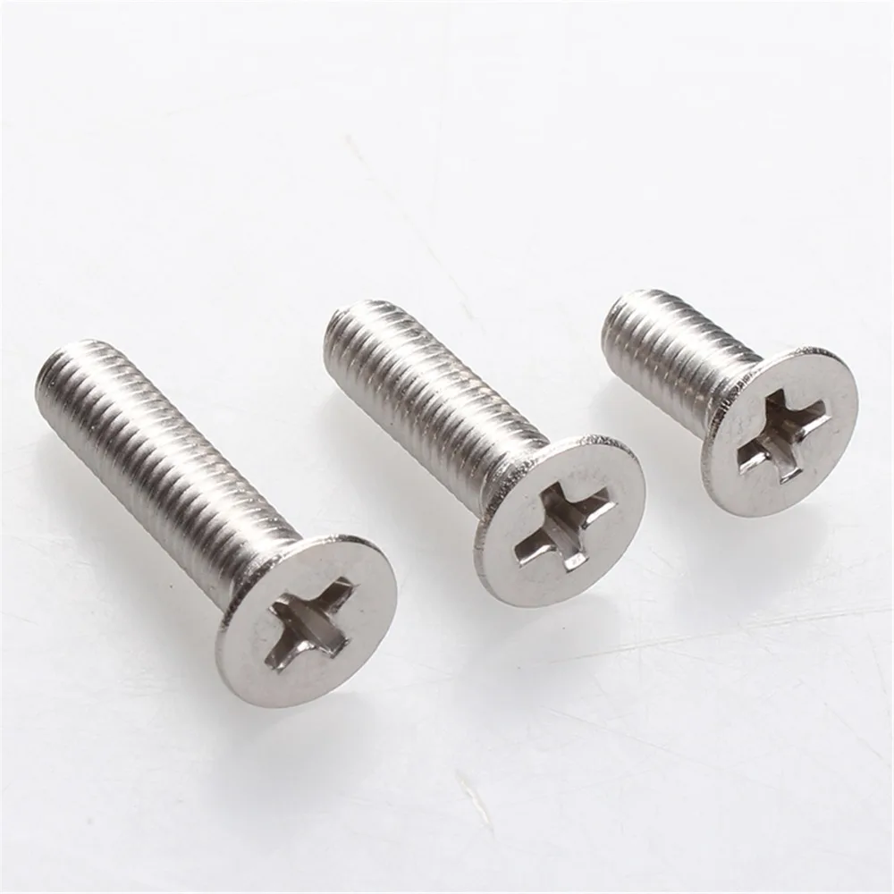 Uxcell M5x25mm Phillips Machine Screws | 304 Stainless Steel Fasteners | 10Pcs Corrosion Resistant Bolts
