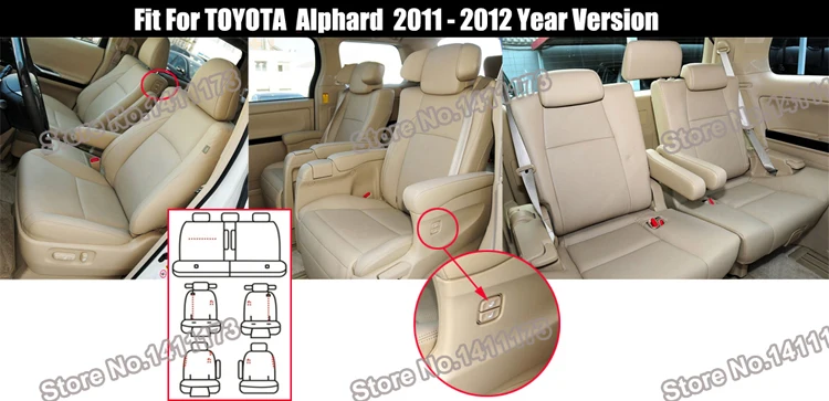 CARTAILOR из искусственной кожи Чехол автокресла подходит для Toyota Alphard чехлы на сиденья и поддерживает черный защитное покрытие автомобильного сиденья аксессуары для интерьера