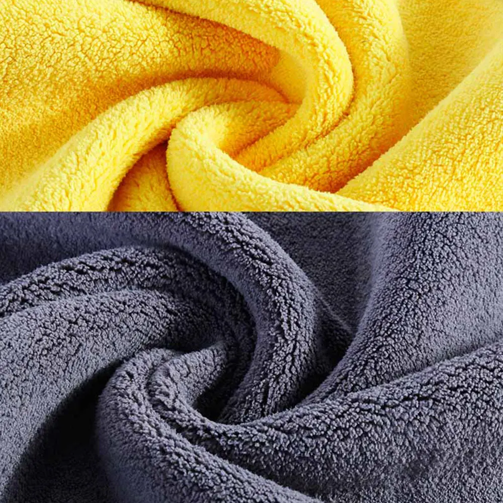 Ткань для мытья автомобиля чистящее полотенце прочная ткань для чистки сушки мойщица автомобилей 30x30 см Универсальный желтый серый
