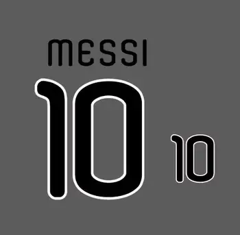 

2010 #10 MESSI NAMESET #14 marscherano Printing Customize Nameset Flocking Heat Transfer Badge
