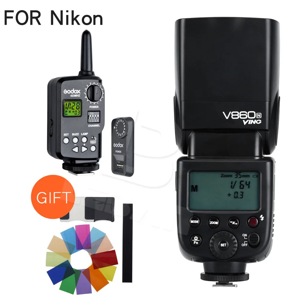 Godox V860N I-TTL HSS Li-ion Battery Flash With FT-16S Power Control Wireless Trigger For Nikon D90 D7000 D7100 D800 D5300 D5200 |
