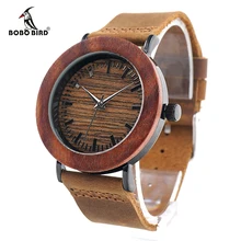 Luxury Brand BOBO BIRD Women Watches Ladies Genuine Leather Band Watch Wooden Wristwatches relogio feminino