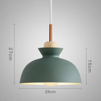 Horsten Скандинавский современный красочный подвесной светильник, простой металлический абажур, подвесной светильник, креативный подвесной светильник для кафе - Цвет корпуса: Green  A