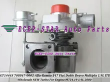 GT1444 708847-5002S 708847-0002 708847-0001 708847 Turbo Turbocharger For Alfa-Romeo 147 For Fiat Bravo Doblo Multipla M724 1.9L