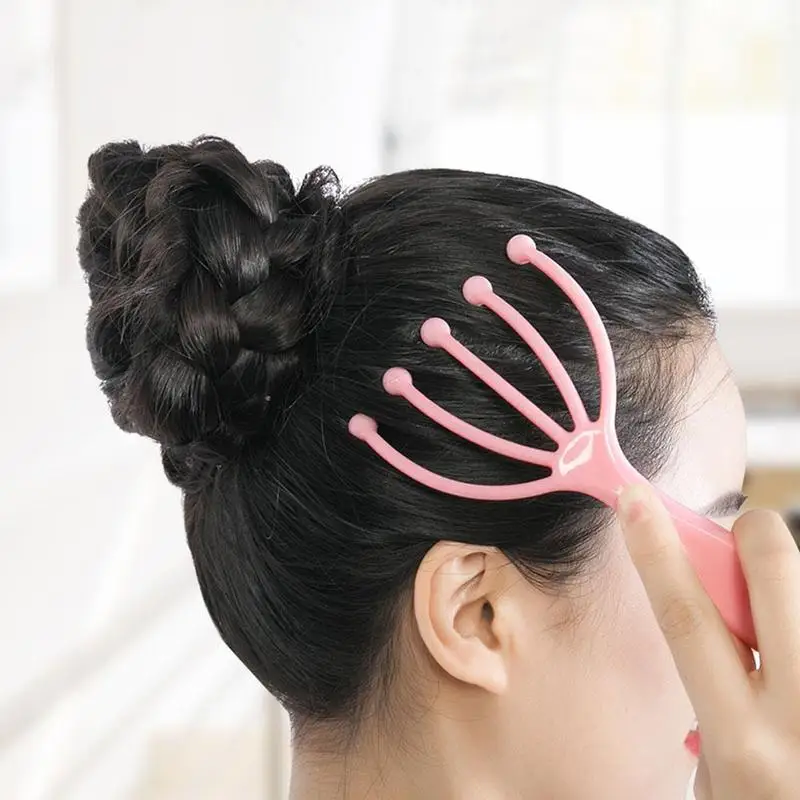 

1Pcs Five Fingers Head Relaxing Massager Hair Held SPA Scalp Neck Stress Pain Relief Release Physician Steel Ball Massage Tools