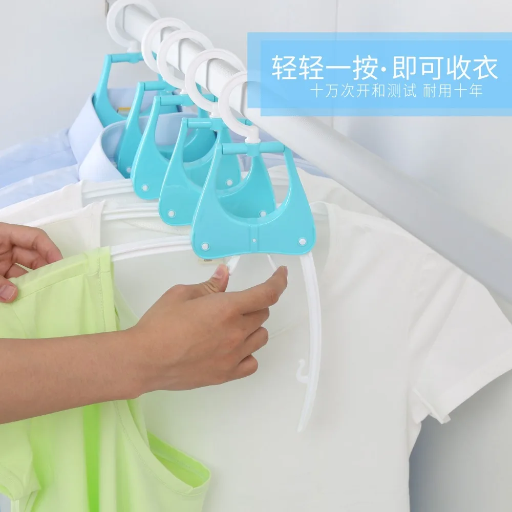 5pcsMultifunctional Hangers Space Saver Travel Portable Folding Hanger