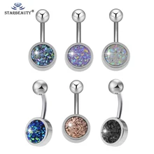 1 шт. поддельный опал бар шар Пирсинг для пупка пирсинг для пупка серьги золотые Пирсинг живота секс пирсинг для тела бижутерия