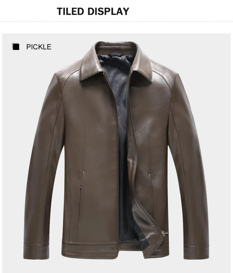 Весна тонкий стоячий воротник Leren Jack хорошее качество мягкий жесткий Cazadora Cuero Moto Hombre