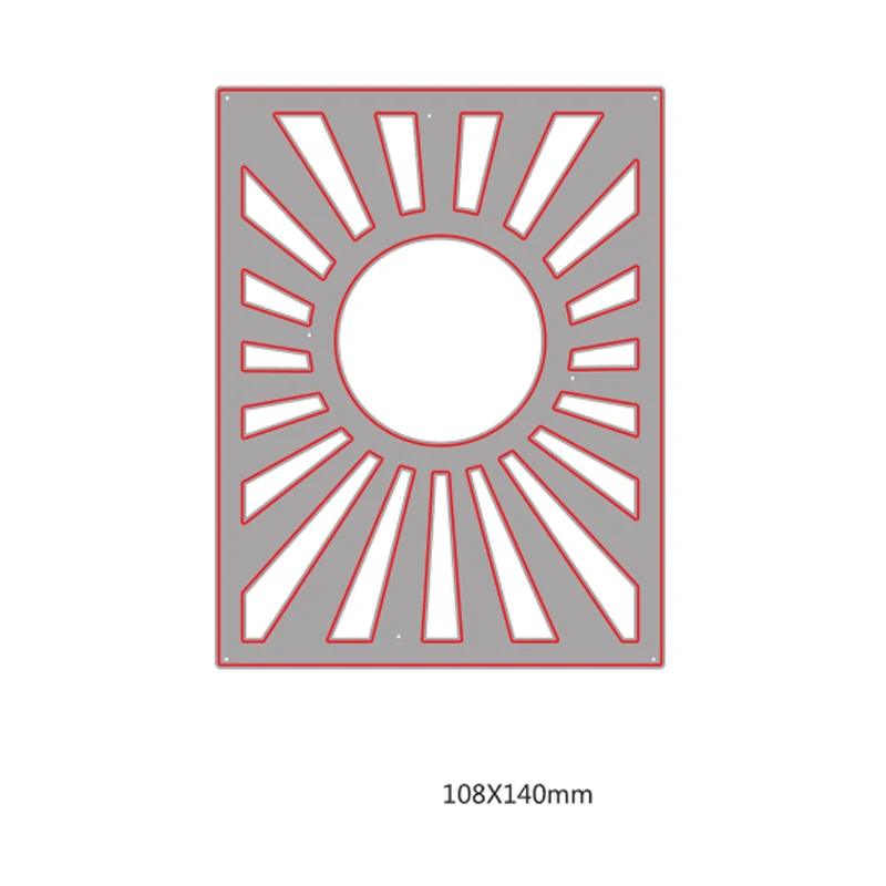 Солнечный фон пустотелые формы металлические режущие штампы Трафаретный Скрапбукинг для бумажных открыток DIY ремесла Инструменты декоративные 10,8x14 cm