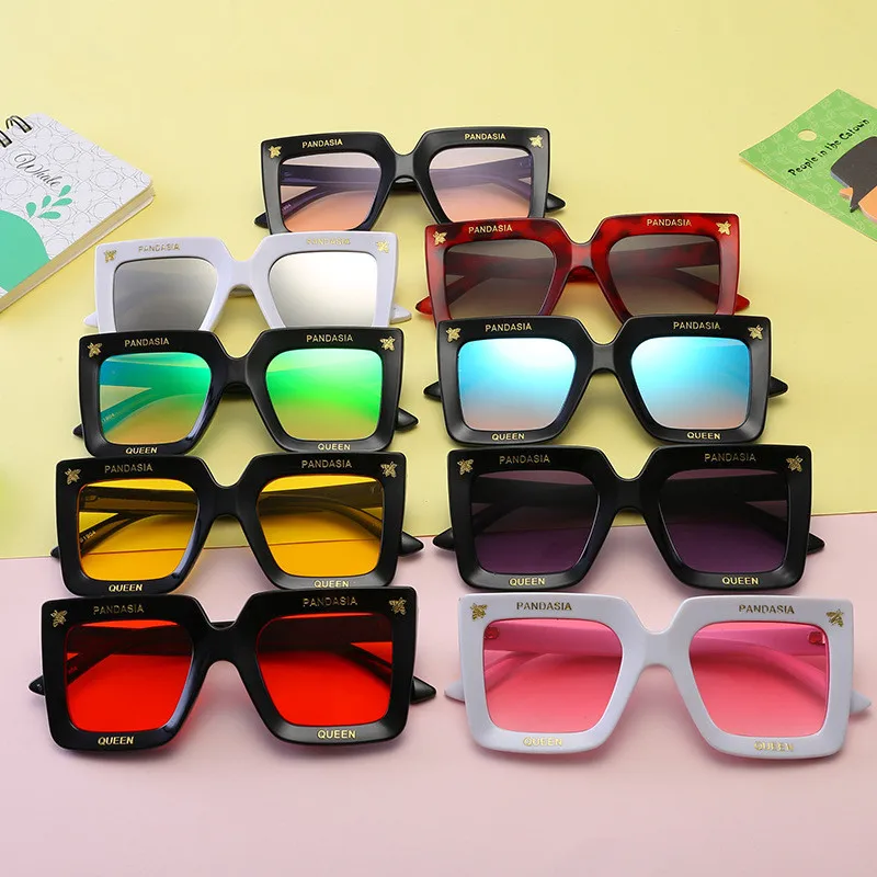 Новое поступление, стимпанк, детские солнцезащитные очки, квадратная большая рама, пчела, солнцезащитные очки, детские очки для девочек и мальчиков, Oculos