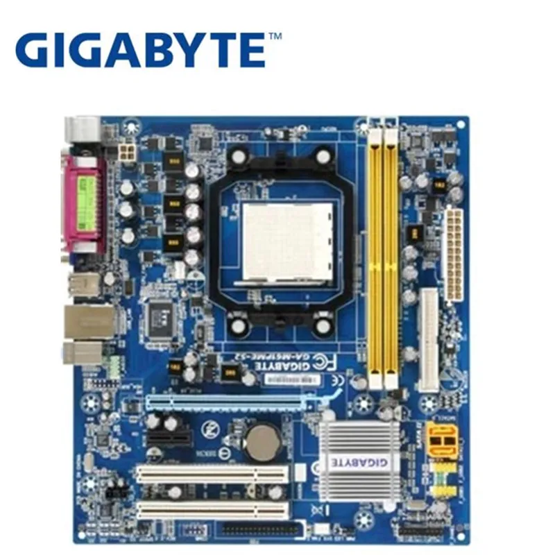 Материнская плата GIGABYTE для настольных ПК Разъем AM2 Athlon 64 FX X2 двойная empron DDR2 8G б/у GA