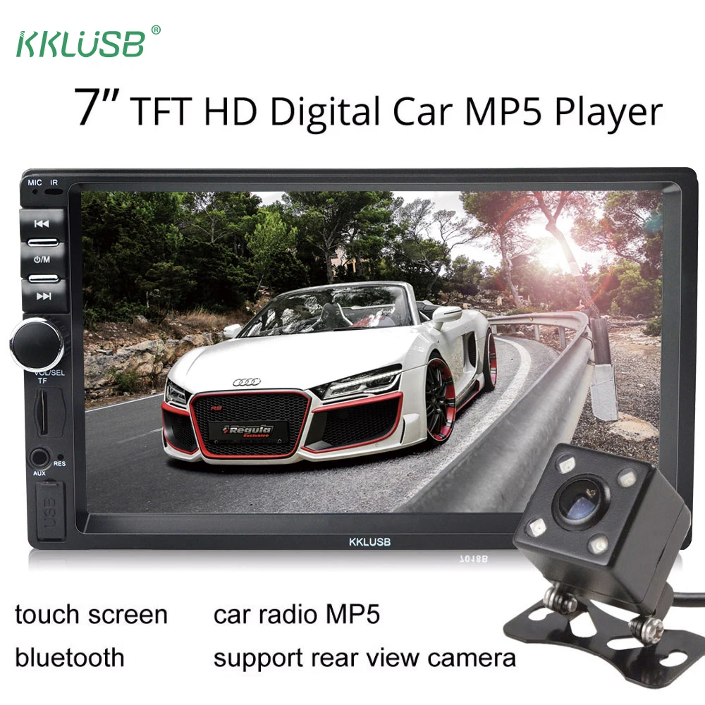 Autoradio 2 Din 7'' Inch LCD Touch Screen car audio Player Bluetooth