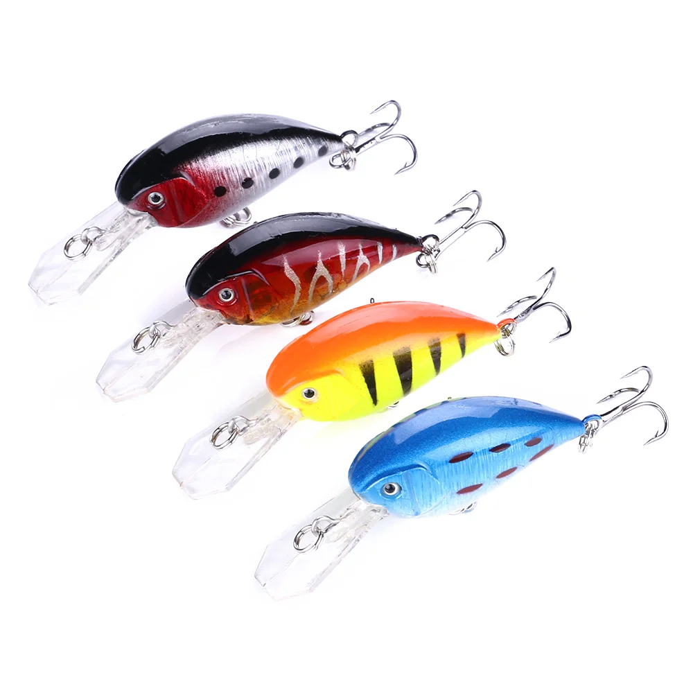 

HENGJIA hard crankbaits fishing lures wobbler pike carp trout fishing tackles 1pc mini 3D eyes