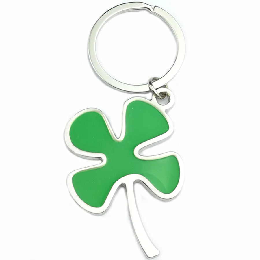 

Novelty Trinket Gift Fashion Charm Beautifully Clover Car Keychain Alloy Keyring Creative Metal Bag Key Holder Souvenirs J083