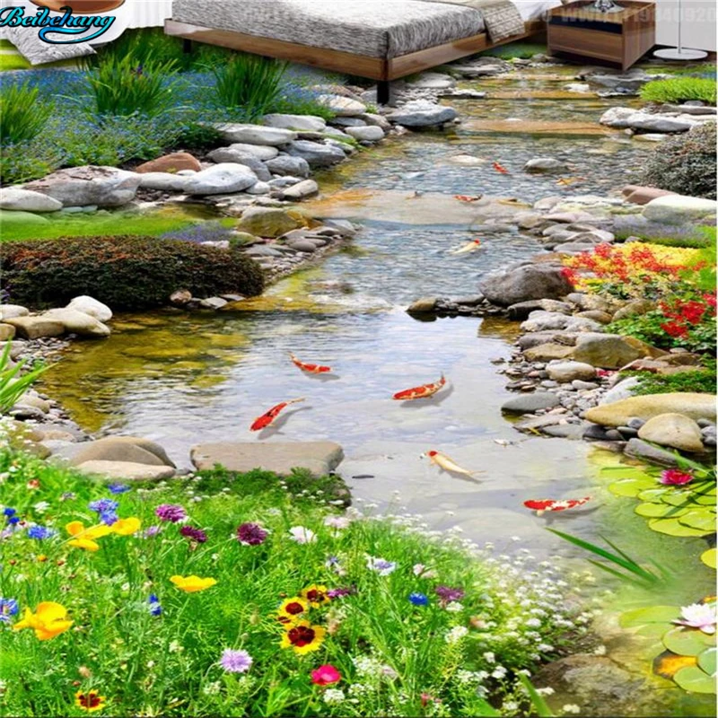 Beibehang большой парк на заказ маленькая река вода 3D пол трехмерная живопись