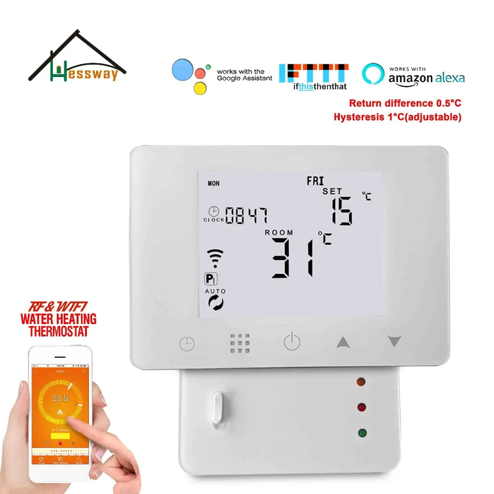 Беспроводной термостат для газового бойлера HESSWAY TUYA с Wi Fi и RF сухого