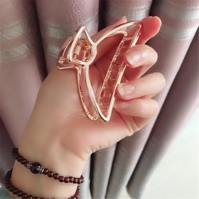 Ladies Large Hair Claw Clamps Small Hair Clip Butterfly Claws Clamps Accessories 8.16