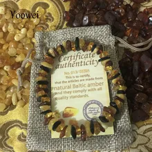 Yowei 8 опциональный Янтарный стрейч браслет для женщин, взрослых, маленьких девочек, подарок, неправильные бусины, натуральные фишки, янтарные ювелирные изделия