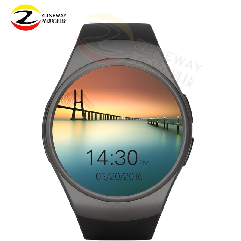 

2pcs Kw18 Bluetooth smart watch full screen Support SIMTFCard Smartwatch Phone Heart Rate for apple gear s2 huawei Tracker watch