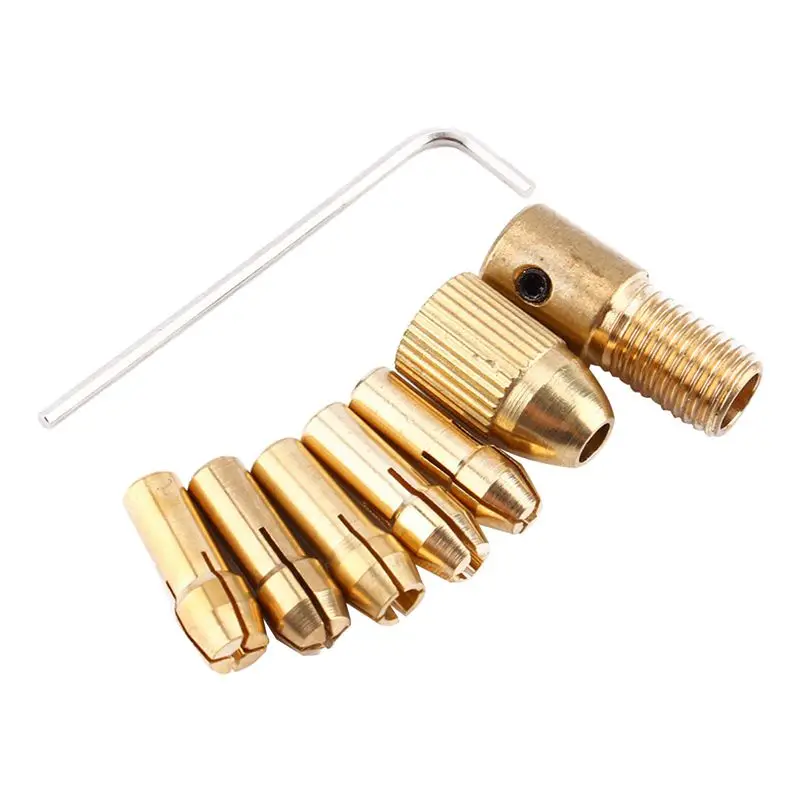 8-Piece 0.5-3mm Drill Chuck Collets Set of Quick Chuck for Mini Tools