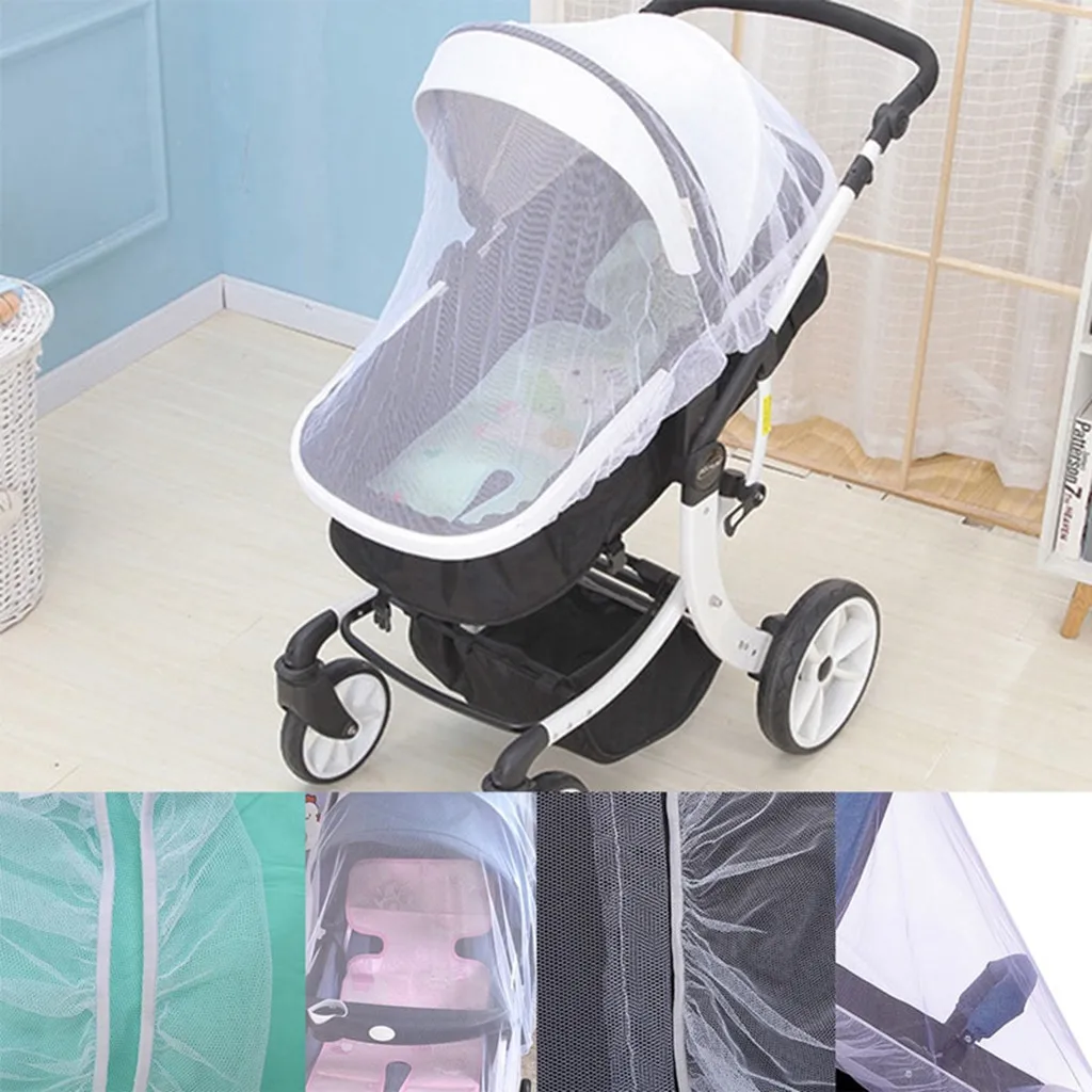 

Universal Baby Kids Stroller Pushchair Mosquito Fly Insect Net Mesh Cover Mesh Screen Curtain Protector Flyscreen Insect DIY