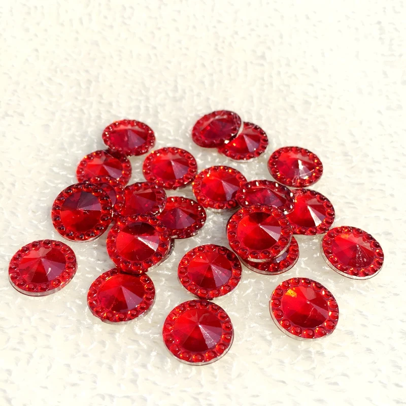 

50pcs 12mm Rhinestone Crystal Flatback Loose Strass Rhinestone for clothes bags accessaries -B161
