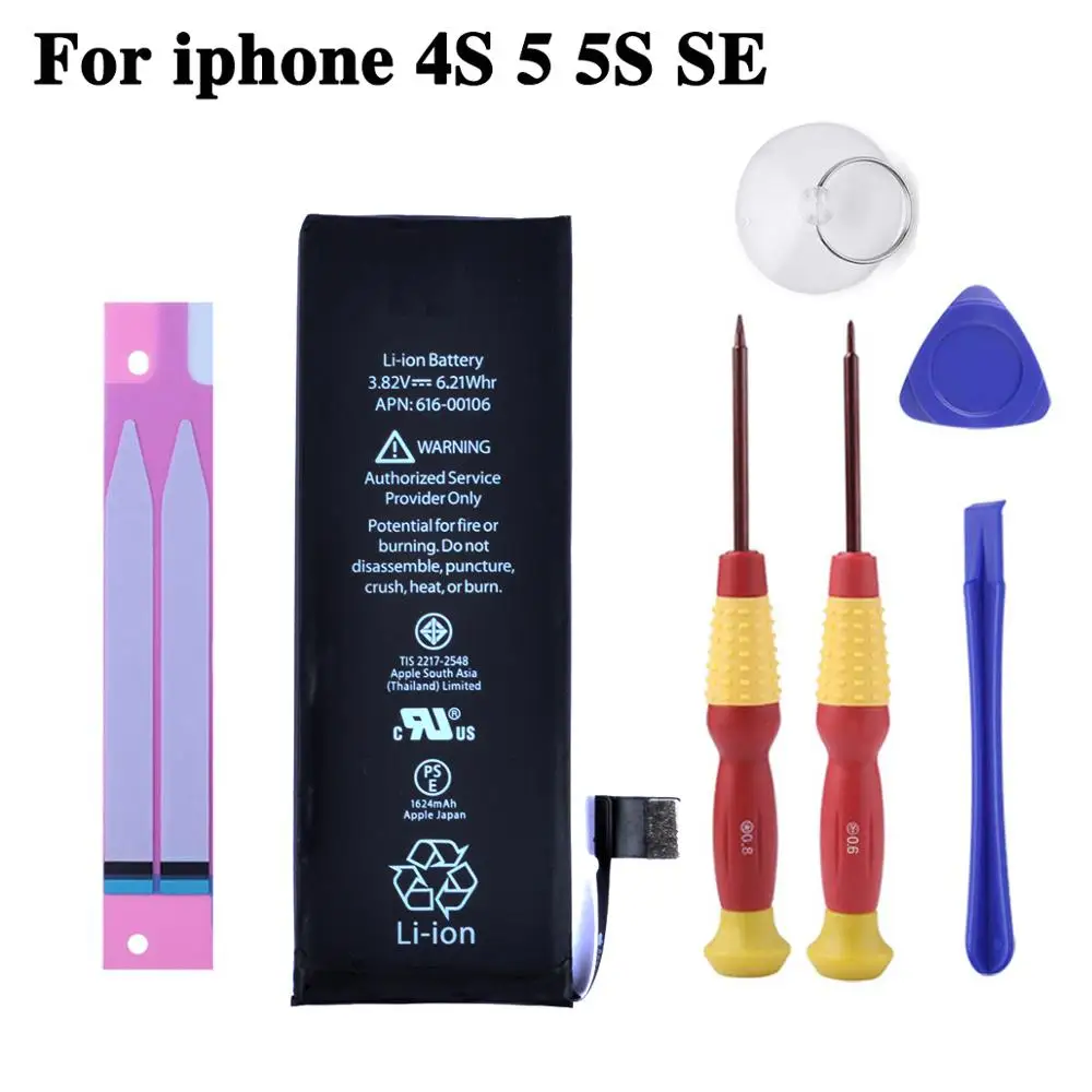 

Conenset battery For iphone 4s 5 5s SE battery Replacement Internal Phone Lithium Batteries + Free Tools