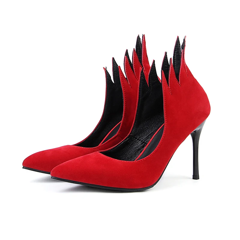 ANMAIRON Basic Super High Thin Heels PU Pointed Toe Party Slip-On Spring/autumn Fashion Sexy Shoes Size 34-43 LY2097