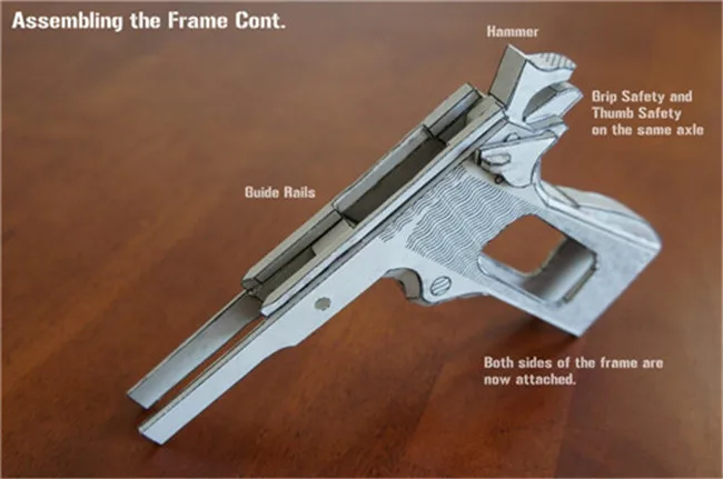 Colt M1911A1 пистолет DIY сборка бумажного пистолета моделирование оружия военная модель оружия мальчик подарок на день рождения A300