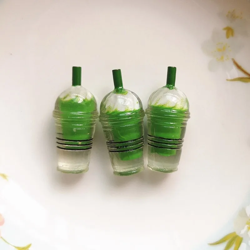 10 шт. слизи амулеты мини мороженое чашки смолы Пластилин клейкие аксессуары бусины для изготовления принадлежностей для DIY скрапбукинга ремесла - Цвет: Green 10 Pieces