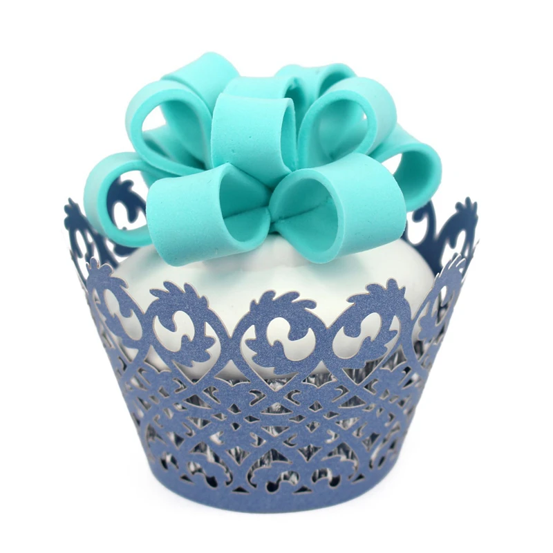 KAZIPA 100pcs Liner Baking Cup Lace Laser Cut cake Cupcake Wrapper For
