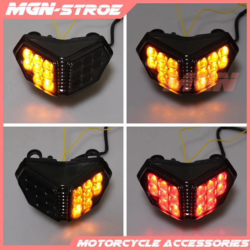 

Motorcycle LED Rear Turn Signal Tail Stop Light Lamps Integrated For 848 2008-2012 1098 1098R 1098S 2007-2012 09 10 11 12
