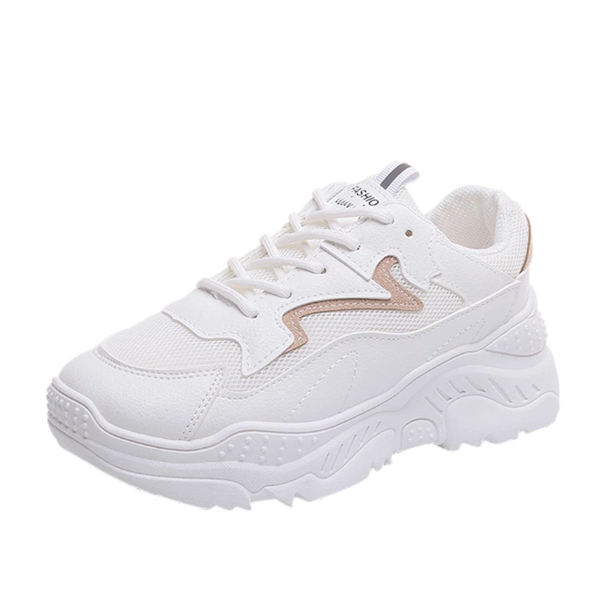 Women Sport Shoes In Running Shoes Women's Fashion Breathable Sport Running Shoes Lace Up Platforms Shoes Sneakers 3**