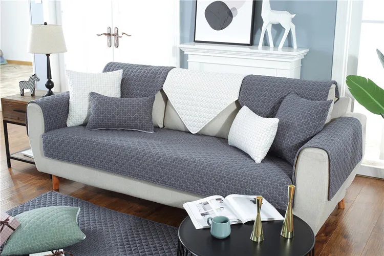Четыре сезона Ткань Искусство диван полотенце диване покрытие хлопок современный минималистский нескользящий гостиная угловой диван подушка поручни полотенце