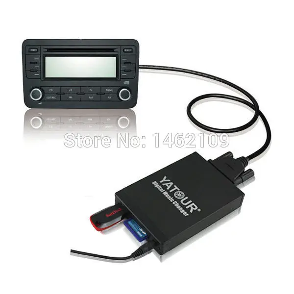 Yatour автомобильный адаптер AUX MP3 SD USB музыкальный CD Changer 12PIN разъем для Volkswagen VW Passat Polo Rabbit Touran Touareg Tiguan T5