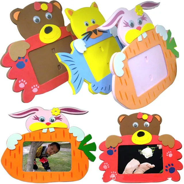 5 Style Frame Foam Craft Kits Easy Crafts Eva Sticky Sticker Animal 5 Style Frame Foam Craft Kits Easy Crafts Eva Sticky Sticker Animal Photo Frames Kids Child