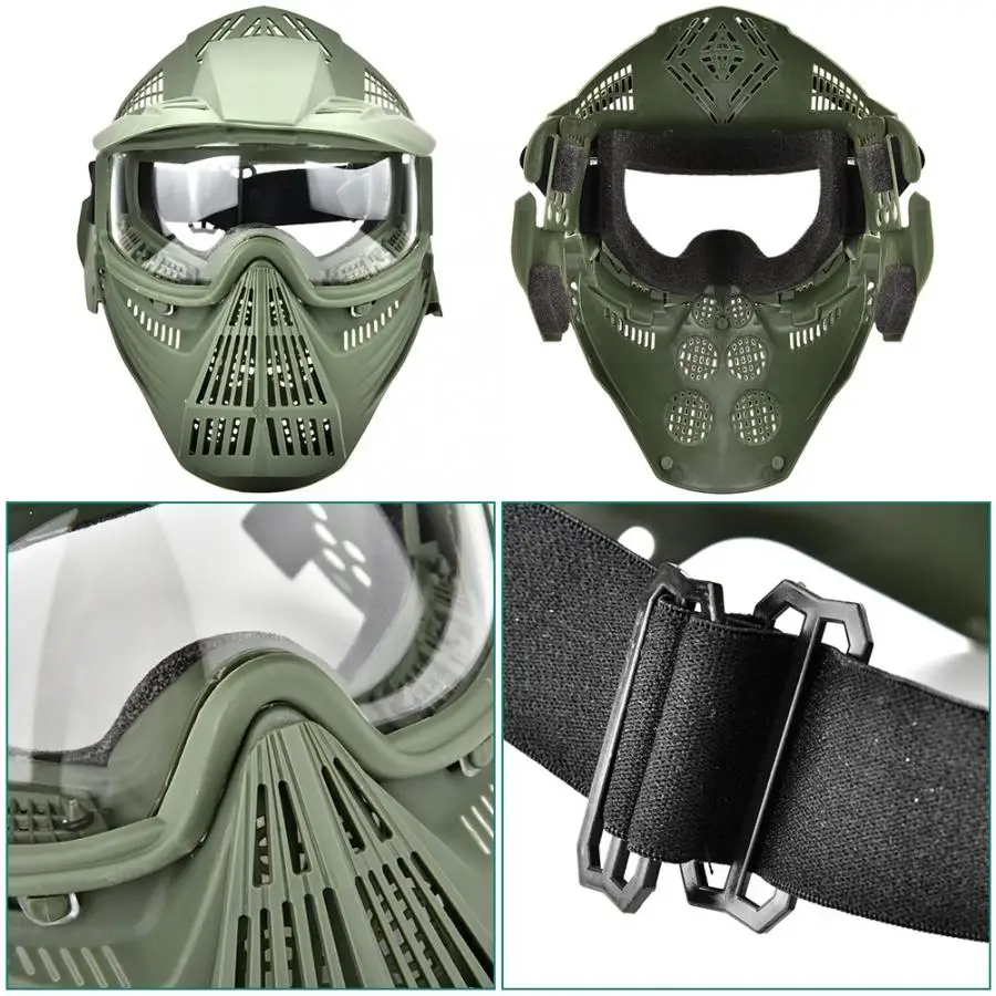 Защитная маска для всего лица, защитные очки, маска для пейнтбола, тактика ПК, маска для объектива, защитное оборудование, защитная маска для лица