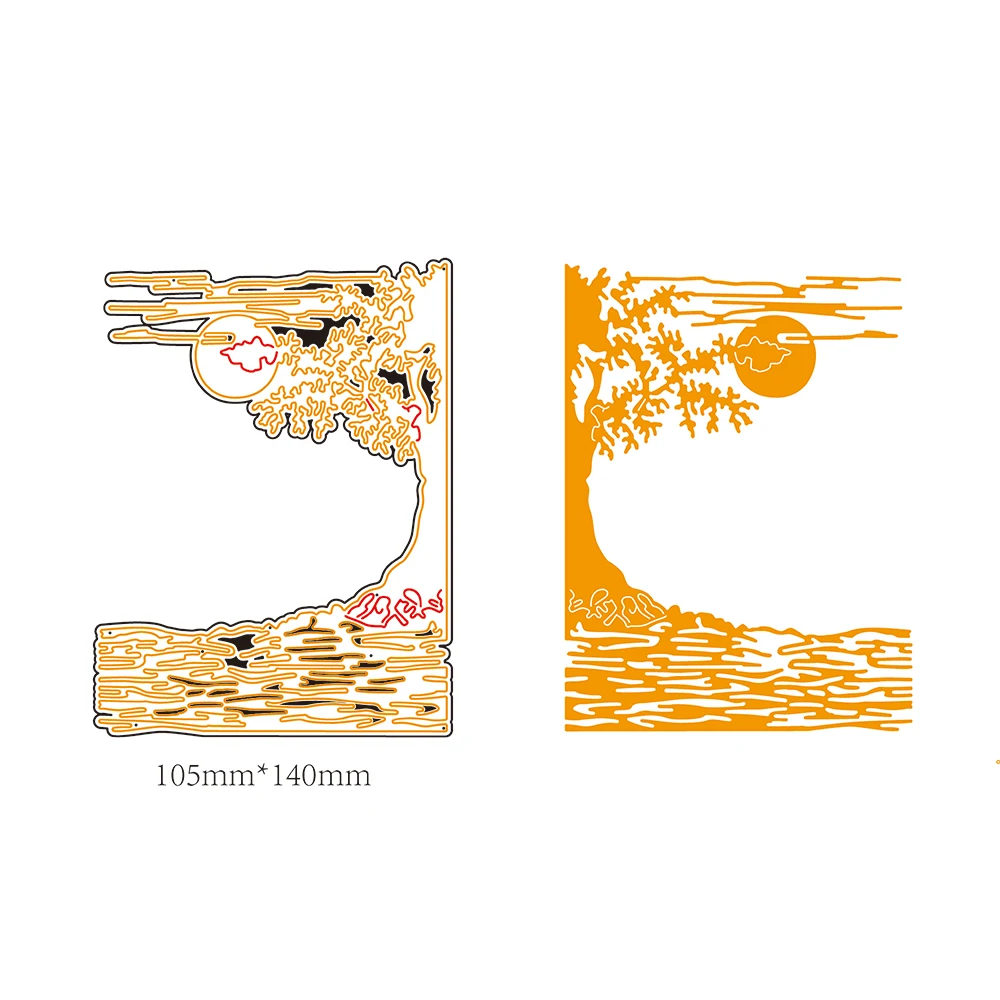 

Big tree knife mold 10.5x14CM Metal Cutting Dies DIY Etched Dies Craft Paper Card Making Scrapbooking Embossing