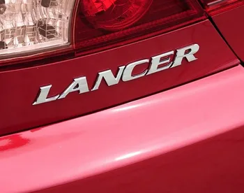 

Lancer letters marked Chrome Logo Badge Emblem Sticker 3D Car Decoration Fit for Mitsubishi Lancer free shipping