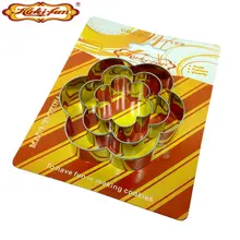 Куки-веселые 3 шт./компл. цветок для нарезки печенья в виде Нержавеющая сталь печенья резец печенья прессформы принадлежности для выпечки