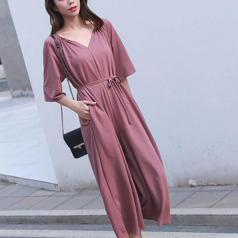 

sexy Bodysuits women jumpsuit rompers 2019 summer modal female short sleeve loose nine wide leg pants playsuit body femme mujer