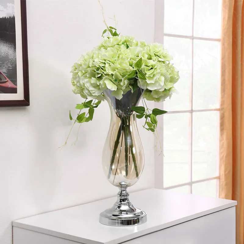 European Neoclassic Crystal Glass Vase Dining Table Living Room Decoration Ornament Home