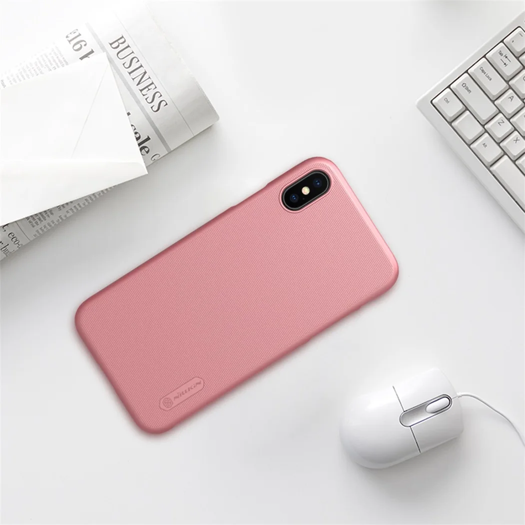 iphone se clear case For iPhone X XS Case Cover Nillkin Phone Case Super Frosted Shield Matte Hard PC Back Cover Black protector Case For iPhone XS best iphone se case