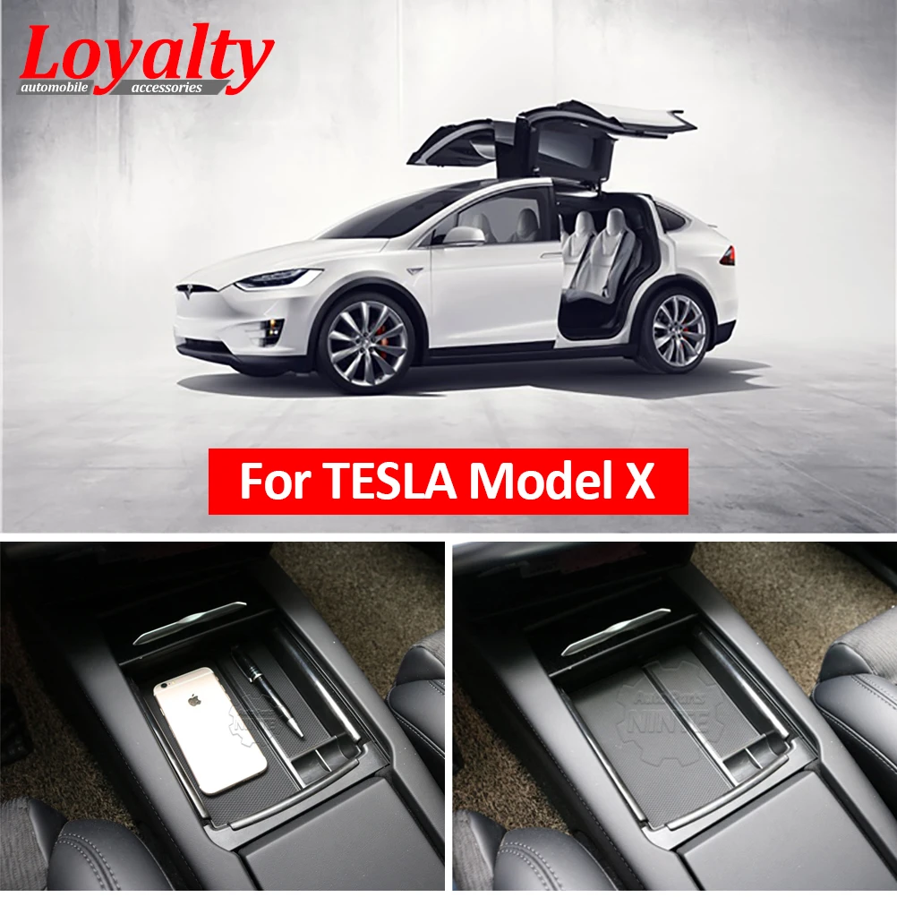 Лояльности аксессуары для автомобильного интерьера, Центрального подлокотника для хранения ящик для перчаток лоток для хранения для Tesla модель X Авто Запчасти