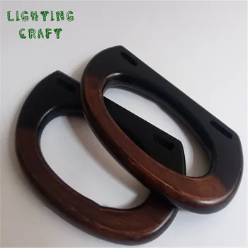 

Antique Style D Shape Wooden Original Colors Handbag Handles For Sewing Craft DIY
