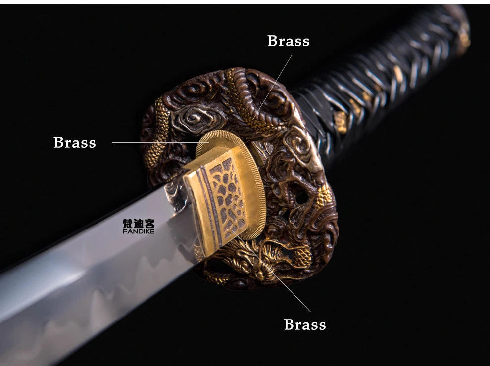 Japanese Samurai Katana Full Tang T10 Steel Clay Tempered Battle Sharp Sword tempered Samurai Sword Katana full tang