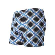 Мужской ромбовидный кубический полосатый купальник плавки Плавки Мужские плавки нижнее белье трусы боксеры пляжная одежда