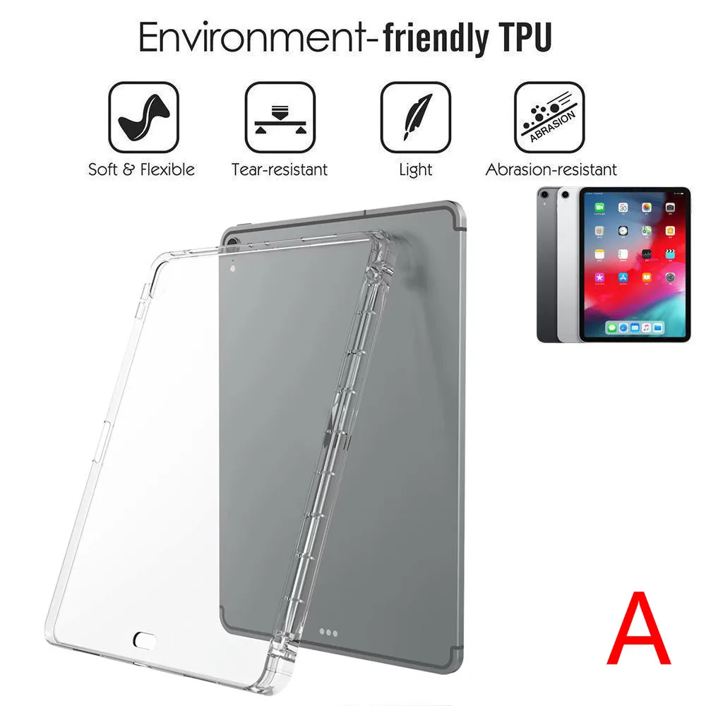 Slim Silicon Case For iPad Pro 11 inch Gel Transparent Case Soft TPU Back Protection Cover